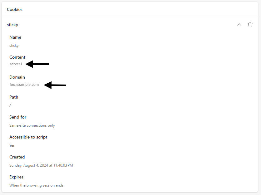 And when foo example is requested perhaps they hit server1 